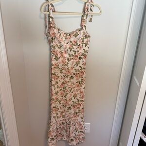 o.p.t. Floral Pink and Green Women's Dress
